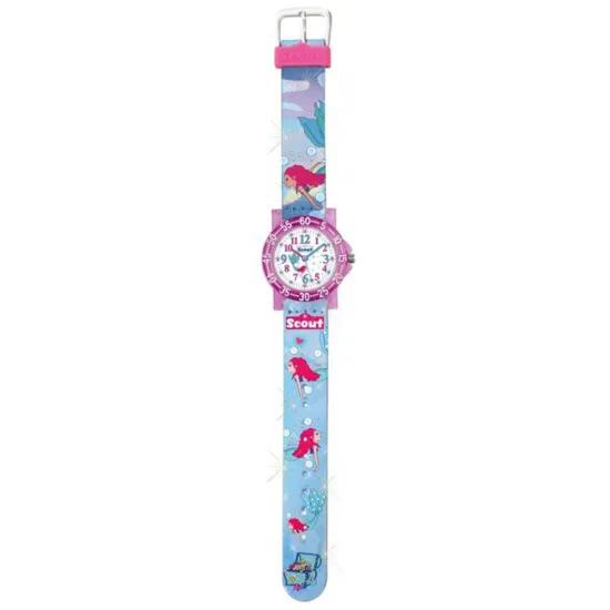 Scout Kinderuhr The IT Collection pink blau Nixe Wasserwelt 164000032