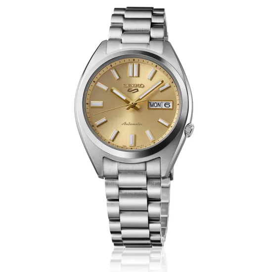 Seiko 5 Sports Automatik Armbanduhr mit champagne Zifferblatt SRPL59K1