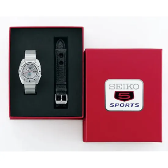 Seiko 5 Sports Automatikuhr 55th Anniversary Re-creation Limited silberfarben SRPL03K1