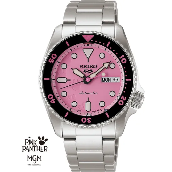 Seiko 5 Sports x Pink Panther Limited Edition Automatikuhr midsize 38 mm SRPM07K1