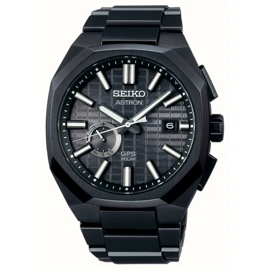 Seiko ASTRON GPS Solar Jet Black Titan schwarz mit Titaniumband SSJ015J1