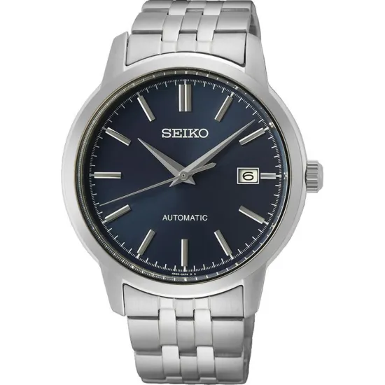 Seiko Herrenuhr Automatik blau silberfarben mit Edelstahlband SRPH87K1