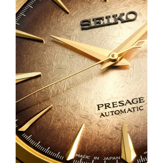 Seiko Presage Automatikuhr New Cocktail Time Beer Edelstahl goldfarben SRPK48J1