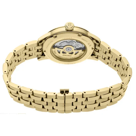 Seiko Presage Automatikuhr New Cocktail Time Beer Edelstahl goldfarben SRPK48J1