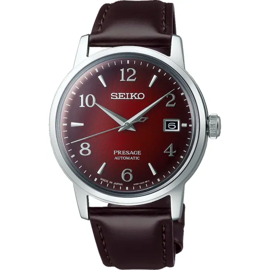 Seiko Presage Herrenuhr Automatikuhr braun mit Lederband SRPE41J1
