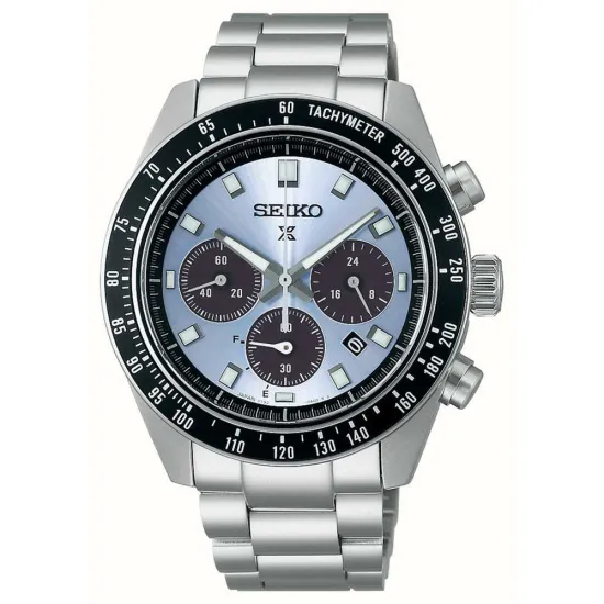 Seiko Prospex Chronograph Solar Speedtimer hellblau silberfarben schwarz SSC935P1