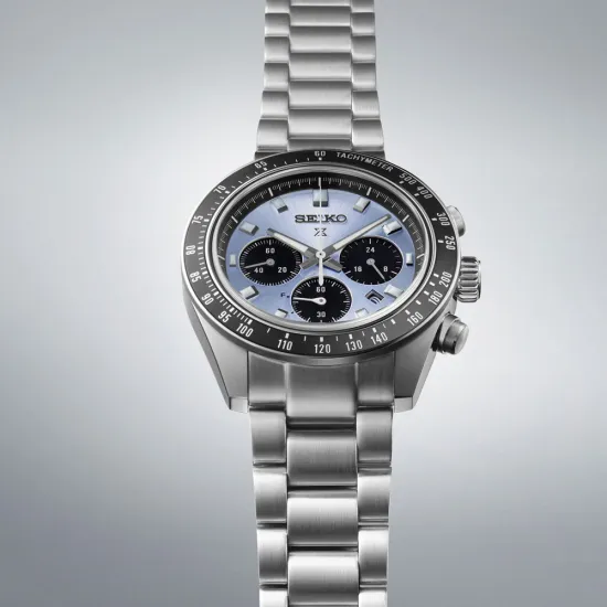 Seiko Prospex Chronograph Solar Speedtimer hellblau silberfarben schwarz SSC935P1