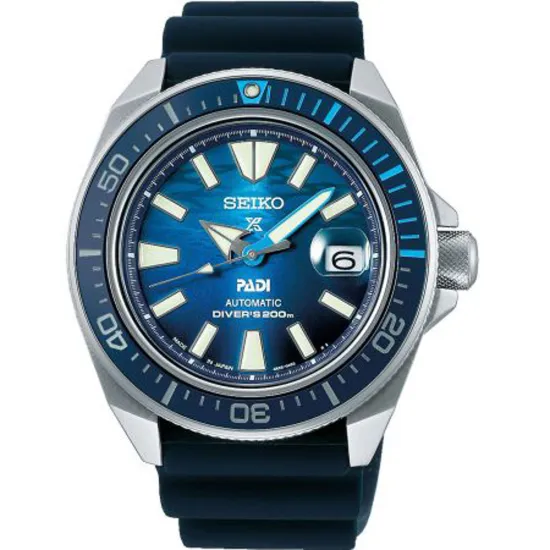 Seiko Prospex Divers PADI Automatik Taucheruhr Herrenuhr silberfarben blau SRPJ93K1