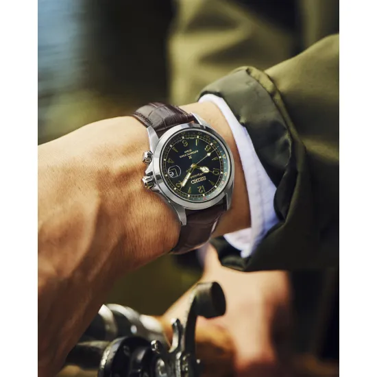Seiko Prospex Land Alpinist Automatikuhr grün braun mit Lederband SPB507J1