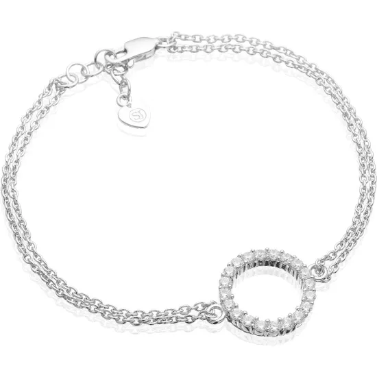 SIF JAKOBS Armband Biella Grande Silber mit weißen Zirkonia SJ-B338(1)-CZ