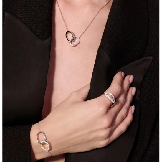 SIF JAKOBS Armband Capizzi Due Piccolo Silber 925  mit Zirkonias SJ-B42236-CZ