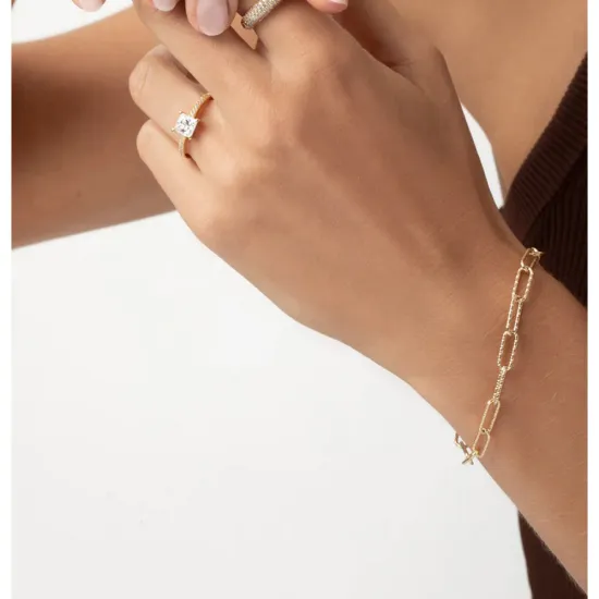 SIF JAKOBS Armband Luce Grande Bracelet 925er Silber goldfarben SJ-B12292-SG