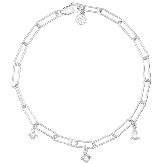 SIF JAKOBS Armband Rimini 925er Silber mit Zirkoniasteinen SJ-B22123-CZ-SS