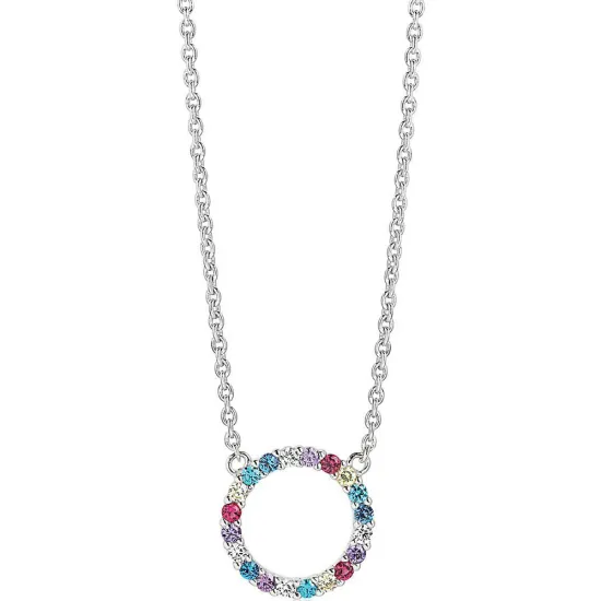 SIF JAKOBS Halskette Biella Grande mit bunten Zirkonias SJ-C338(1)-XCZ