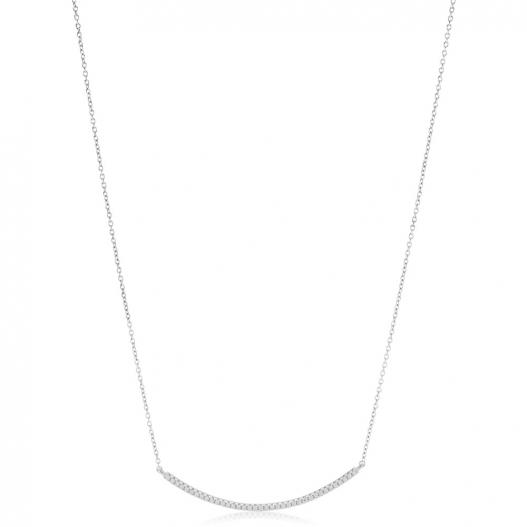 SIF JAKOBS Halskette Fucino mit weißen Zirkonia SJ-C0065-CZ