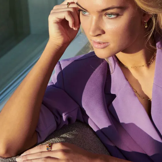 SIF JAKOBS Halskette Luce Grande Chain 925er Silber goldfarben SJ-C12292-SG