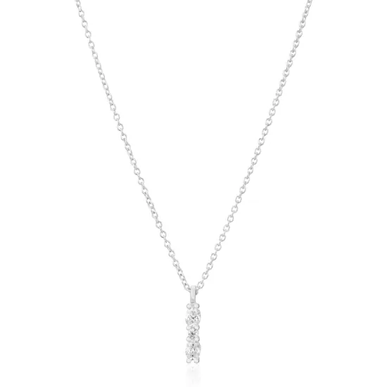 SIF JAKOBS Kette Ellera Ovale Piccolo Silber 925 mit Zirkonias SJ-N2414-CZ