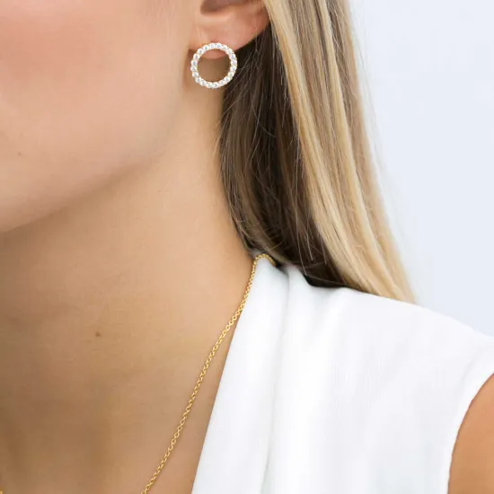 SIF JAKOBS Ohrringe Biella goldfarben mit Zirkonia SJ-E338-CZ(YG)