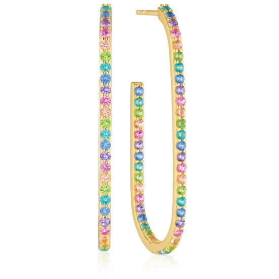 SIF JAKOBS Ohrringe Capizzi X- Grande 925er Silber vergoldet SJ-E42218-XCZ-YG