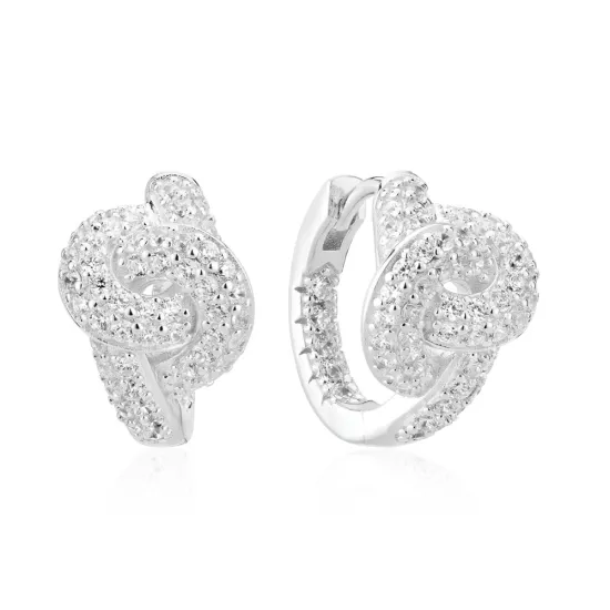 SIF JAKOBS Ohrringe Creolen Imperia mit Zirkonia Silber 925 SJ-E10752-CZ