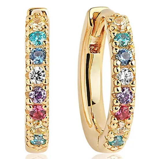 SIF JAKOBS Ohrringe Ellera Medio 925 Silber vergoldet SJ-E2859-XCZ-YG