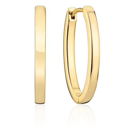 SIF JAKOBS Ohrringe Ellisse Pianura Medio 925er Silber vergoldet SJ-E2313-YG