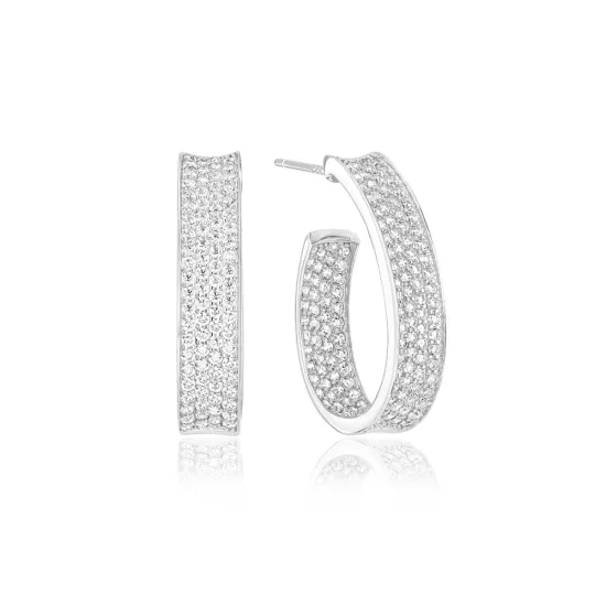 SIF JAKOBS Ohrringe Felline Concavo 925er Silber SJ-E2390-CZ