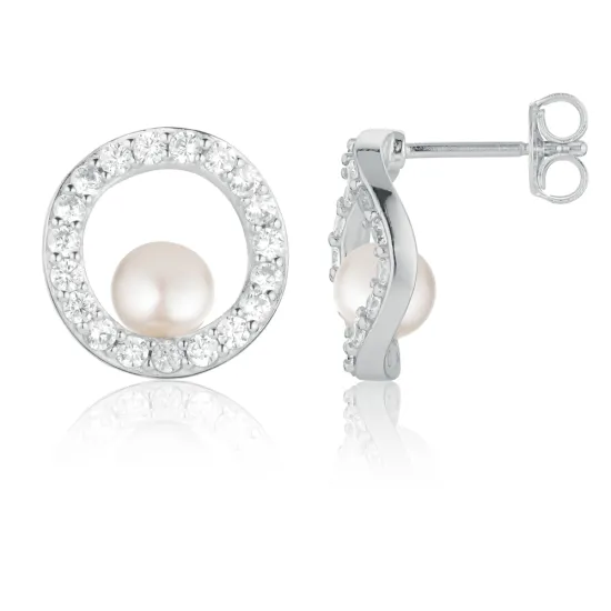 SIF JAKOBS Ohrringe Ponza Circolo 925er Silber SJ-E12348-PCZ