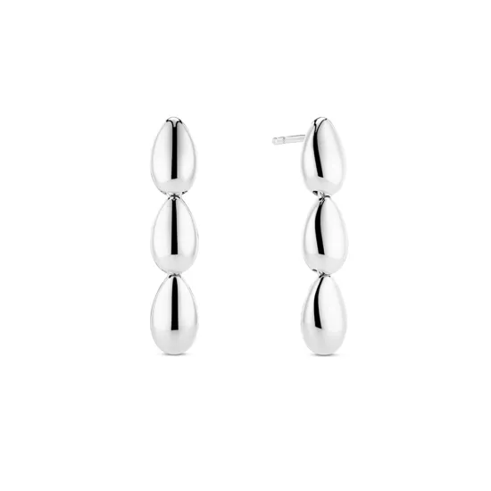 SIF JAKOBS Ohrringe Stecker Goccia Tre Pianura Medio 925er Silber SJ-E2592