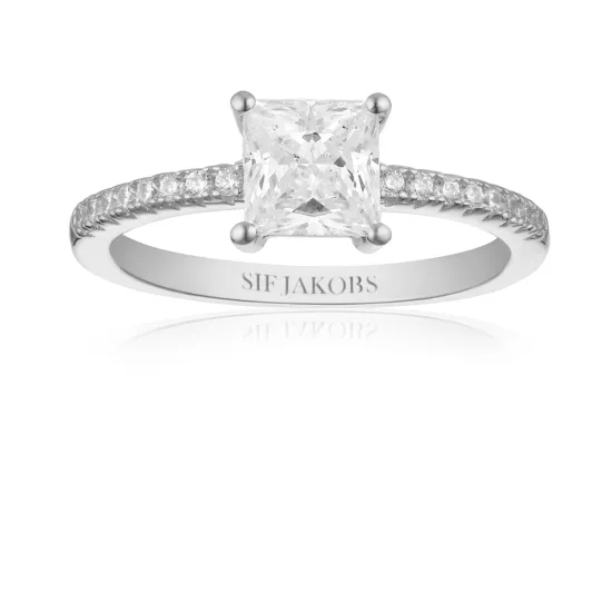 SIF JAKOBS Ring Ellera Quadrato 925er Silber Gr. 54 SJ-R42280-CZ-54