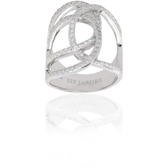 SIF JAKOBS Ring Fucino Grande Silber mit Zirkonia Gr. 56 SJ-R11199-CZ/56