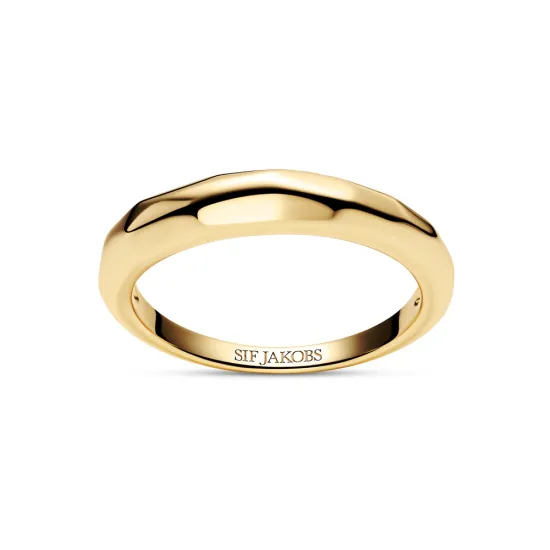 SIF JAKOBS Ring Roccia Silber 925 vergoldet Gr. 56 SJ-R2724-YG-56