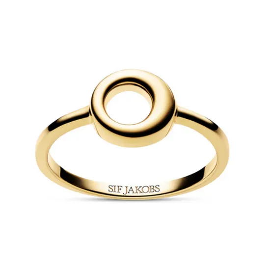 SIF JAKOBS Ring Selene 925er Silber vergoldet Gr. 54 SJ-R2710-YG-54