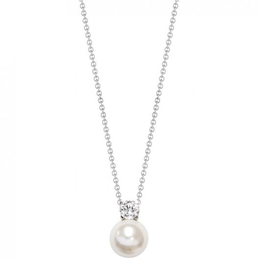 Silver Trends Halskette *Fashion Pearl* Zirkonia Perle Silber 925 ST696