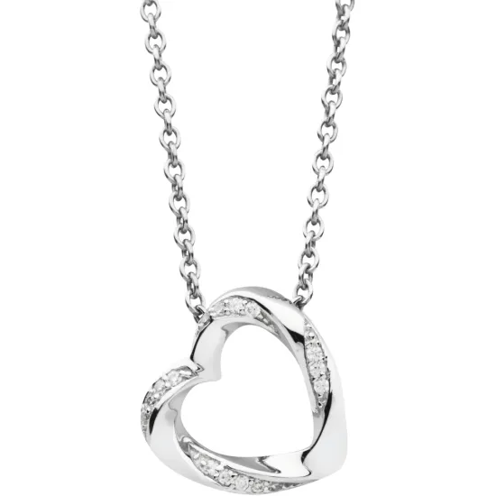 Silver Trends Halskette *Sparkling Twist* Herz Zirkonia Silber 925 ST1180