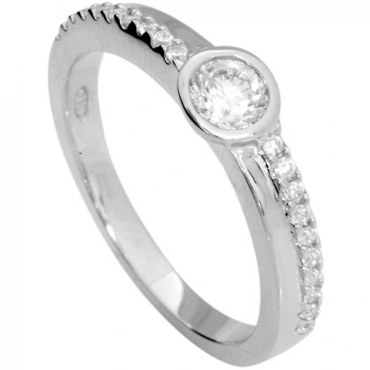 Silver Trends Ring *Simply Essentials* Gr. 54 Zirkonia Silber 925 ST333-54