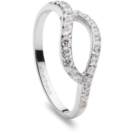Silver Trends Ring *Simply Essentials* Gr. 58 Zirkonia Silber 925 ST1304-58