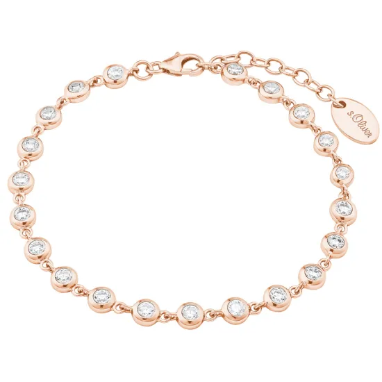 s.Oliver Armband 925 Silber rosevergoldet Fantasie mit Zirkonia 2032981