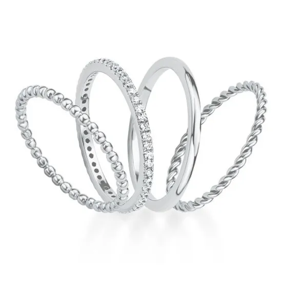 s.Oliver Damenring Steckringe Gr.56 Silber 925