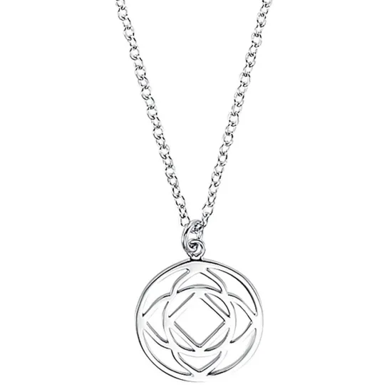 s.Oliver Halskette 925 Silber Anhänger mit Chakra Motiv 45 cm 2034181