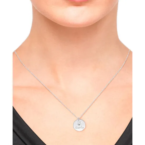 s.Oliver Halskette 925 Silber Anhänger rund Herz Family 45 cm 2034281
