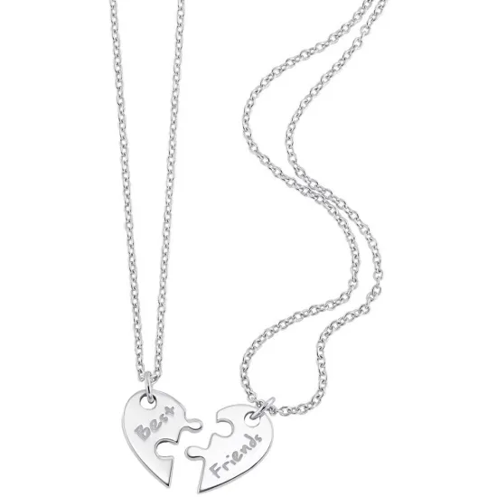 s.Oliver Halskette 925 Silber Freundschaft Herz Puzzlestück 45 cm 2034292