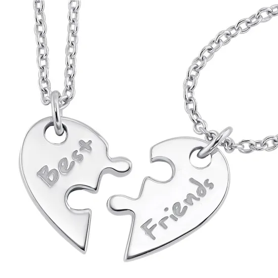 s.Oliver Halskette 925 Silber Freundschaft Herz Puzzlestück 45 cm 2034292