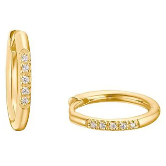 s.Oliver Ohrringe Creolen Silber 925 vergoldet mit Zirkonia 2032825