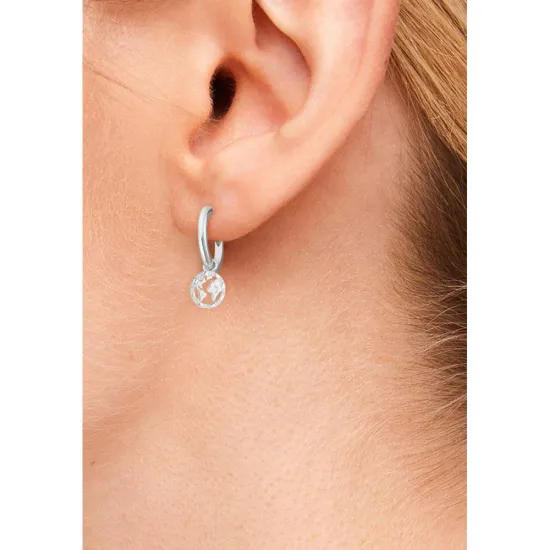 s.Oliver Ohrringe Weltkugel Silber 925 mit Zirkonias 2032802