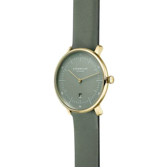 STERNGLAS Damenuhr NAOS XS Flora salbei goldfarben S01-NDF18-KL09