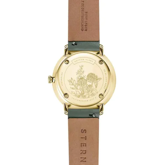 STERNGLAS Damenuhr NAOS XS Flora salbei goldfarben S01-NDF18-KL09