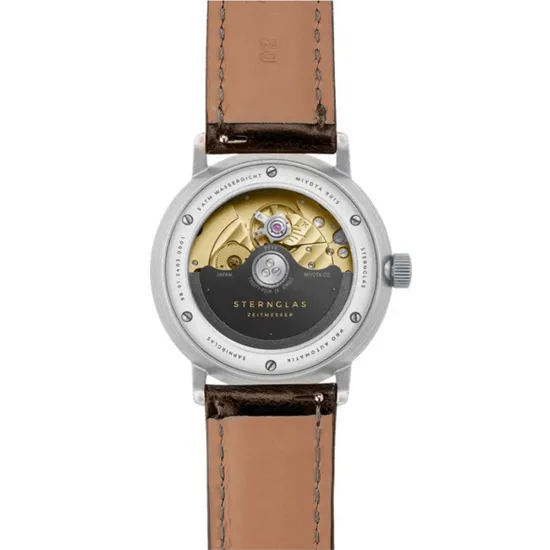 STERNGLAS Naos Pro Automatik alabaster Limited Brindle braun S02-NP26-BR03