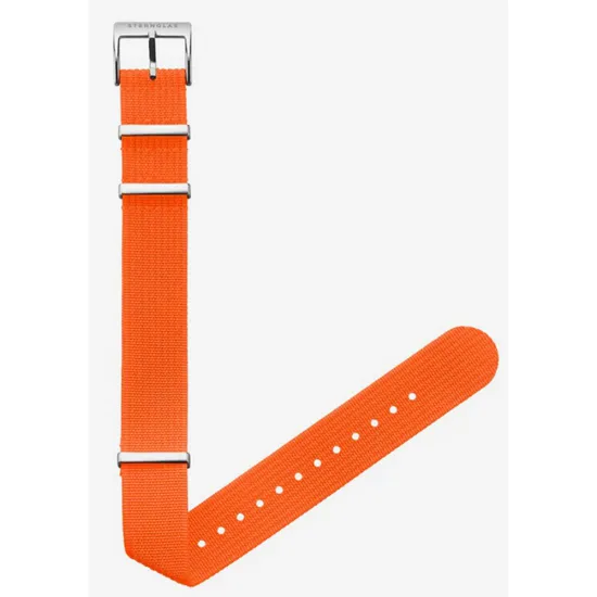 STERNGLAS Nylonband Field signalorange silberfarbene Schließe 20 mm S03-FI02