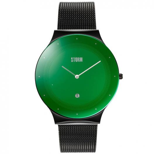 STORM Armbanduhr Terelo Slate Green mit schwarzem Milanaisearmband 47391/SL/GN